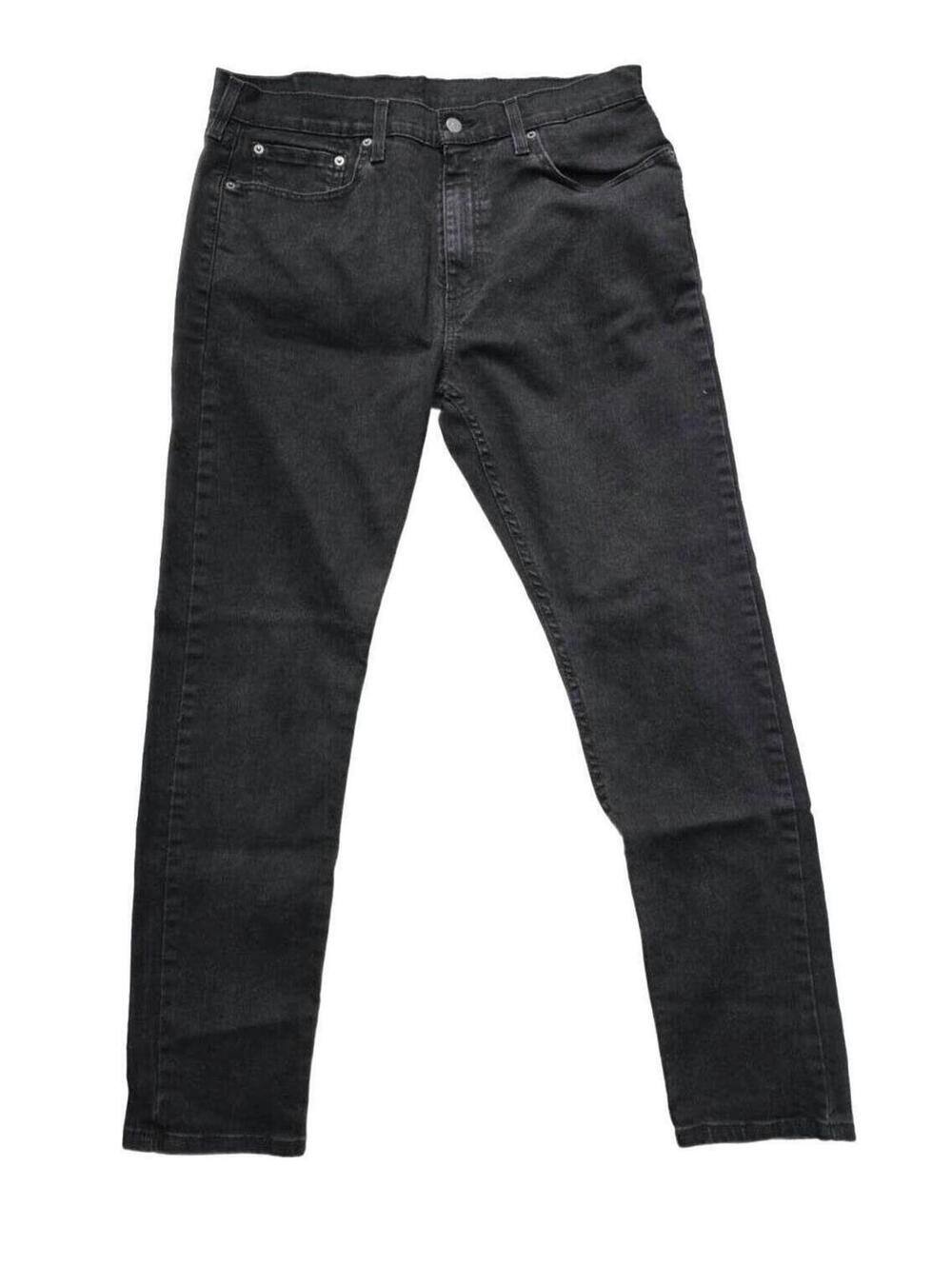 Levi's 512 Men's Black Jeans Slim Straight Leg,  36 x 29  (label 36 x32)